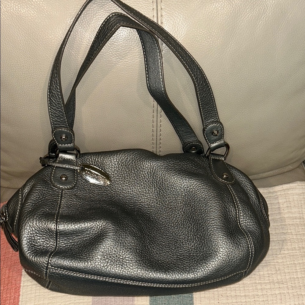 Talbots Silver Leather Handbag - Picture 3 of 8